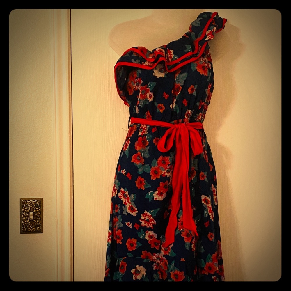 One shoulder, high low summer dress